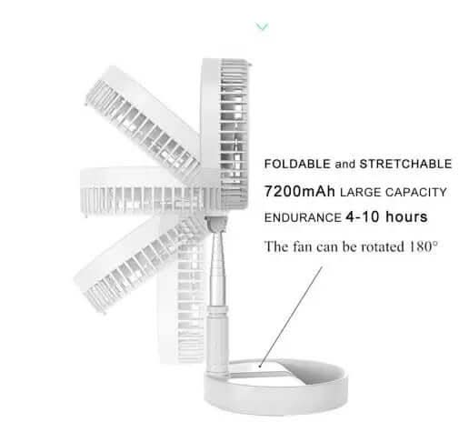 Ventilateur Portable USB Rechargeable - Télescopique Les Visionnaires