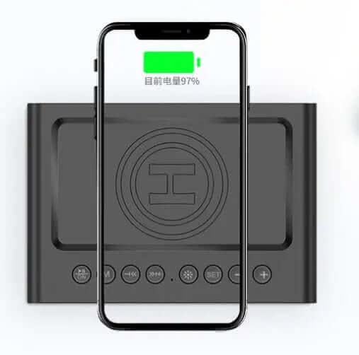 Réveil LED avec Enceinte Bluetooth et Charge Sans Fil Les Visionnaires