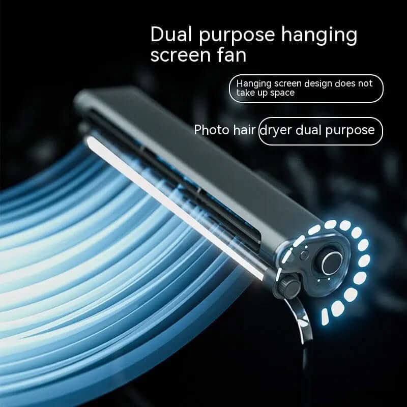 Ventilateur sans pale avec lampe d'éclairage et clip pour écran d'ordinateur portable Les Visionnaires