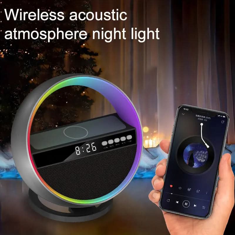 Veilleuse RGB multifonction, chargeur sans fil,Bluetooth, multifonction Les Visionnaires