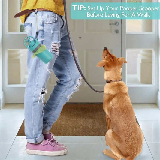 Portable Lightweight Dog Pooper Scooper With Built-in Poop Bag Dispenser Eight-claw Shovel For Pet Toilet Picker Pet Products Les Visionnaires