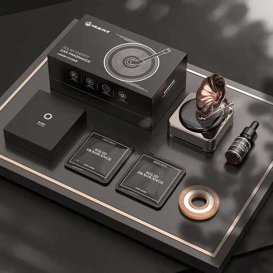 Diffuseur d’arôme rétro en forme de tourne-disque pour voiture Les Visionnaires