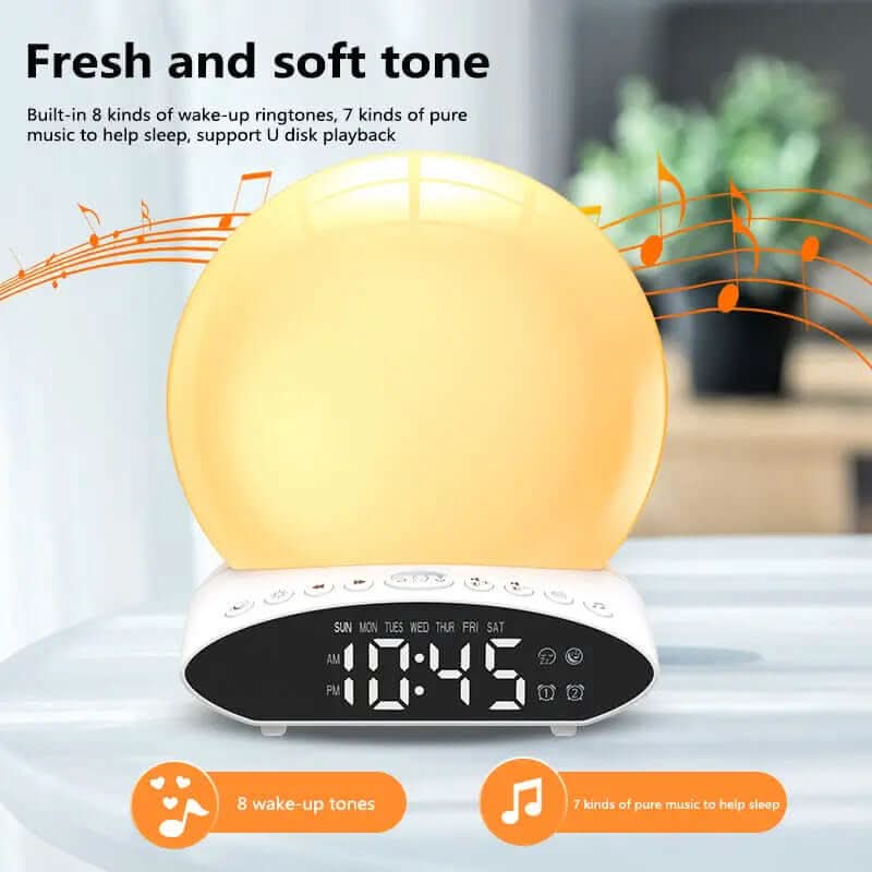 lampe de réveil avec simulation de lever et coucher de soleil Les Visionnaires