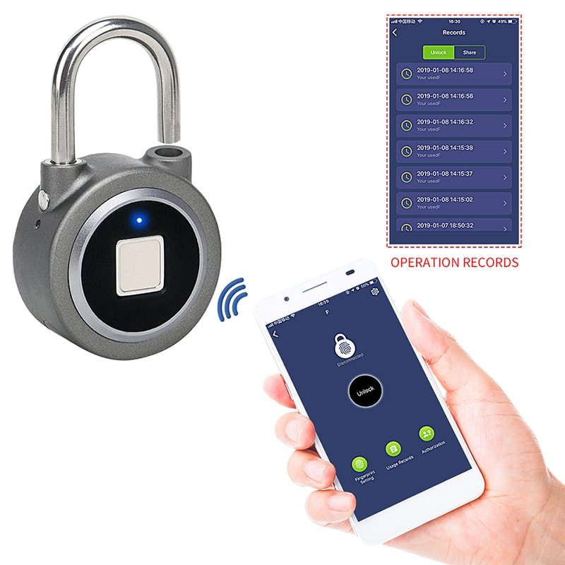 Cadenas intelligent à empreinte digitale Les Visionnaires