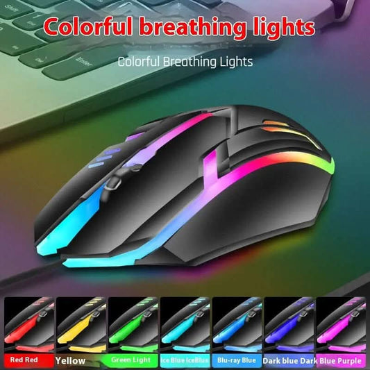 Souris lumineuse filaire pour bureau, jeux et ordinateur portable Les Visionnaires