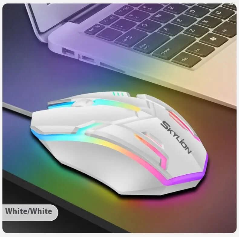 Souris lumineuse filaire pour bureau, jeux et ordinateur portable Les Visionnaires