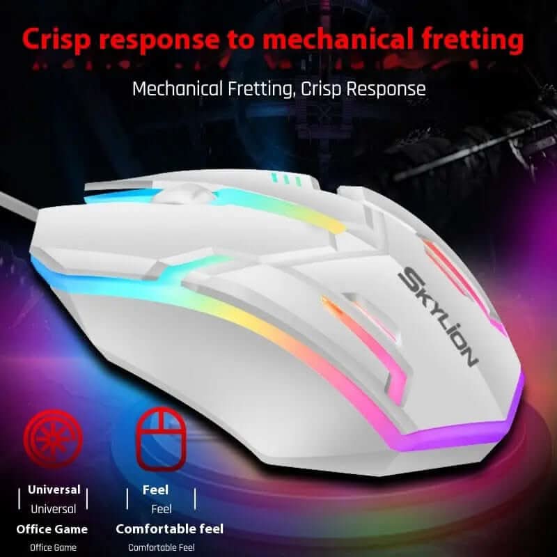 Souris lumineuse filaire pour bureau, jeux et ordinateur portable Les Visionnaires