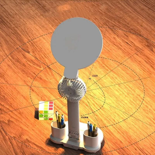 lampe de bureau LED avec horloge et ventilateur Les Visionnaires