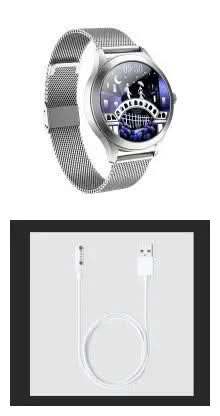 Montre connectée Chivo KW10Pro – bracelet acier, écran tactile, suivi santé, design féminin or ou argentLes Visionnaires