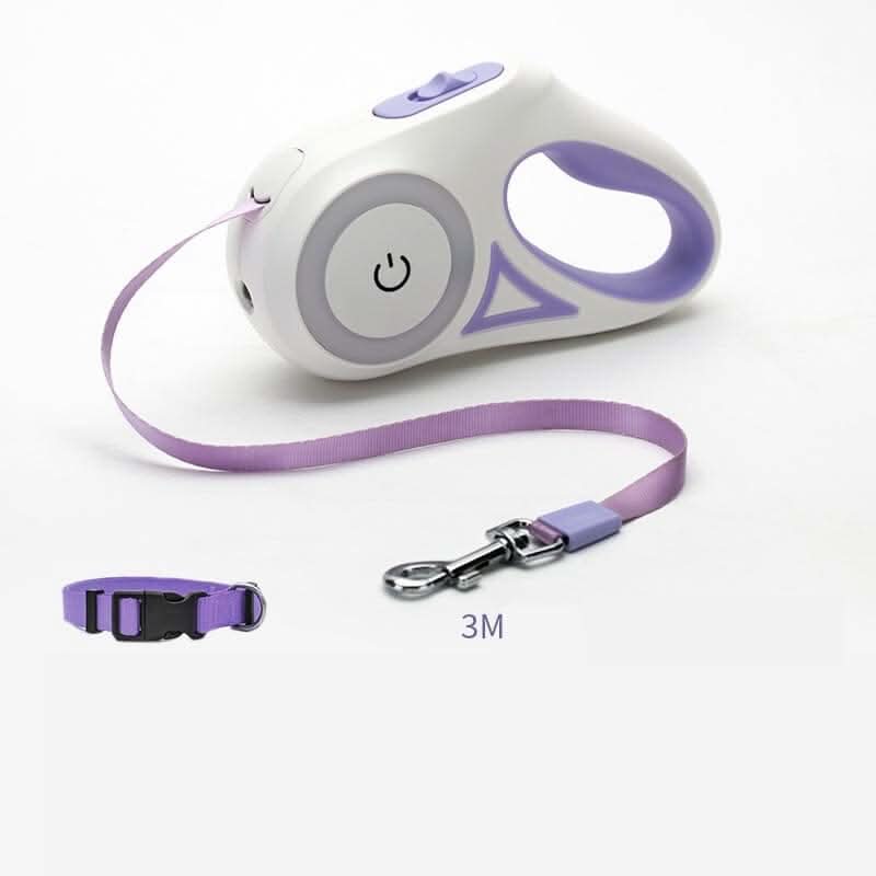 Laisse rétractable avec collier et projecteur automatique Les Visionnaires