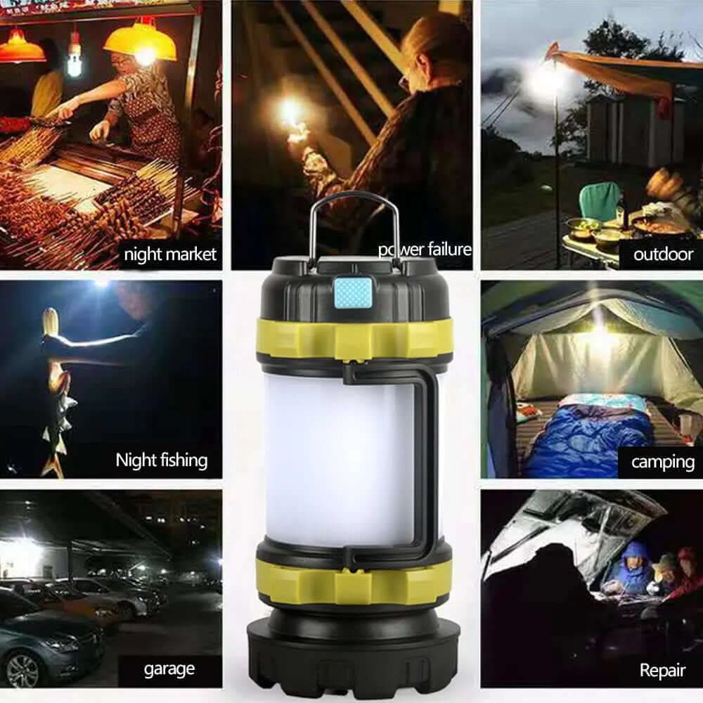 Lampe de camping d'urgence rechargeable avec batterie Power Bank Les Visionnaires