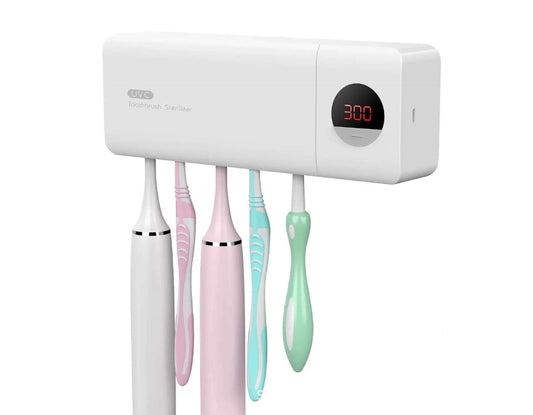Porte-brosse à dents rechargeable avec stérilisation aux ultraviolets Les Visionnaires