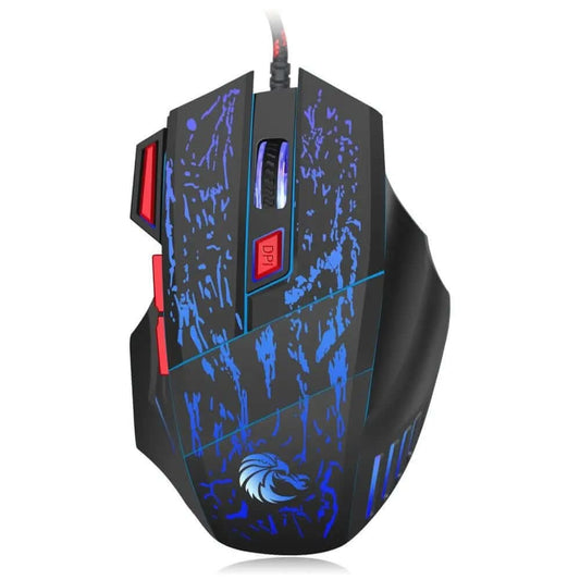Souris de jeu filaire lumineuse avec motif Water Crack Les Visionnaires