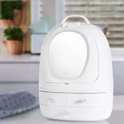 Rangement cosmétique USB avec miroir de maquillage LED Les Visionnaires