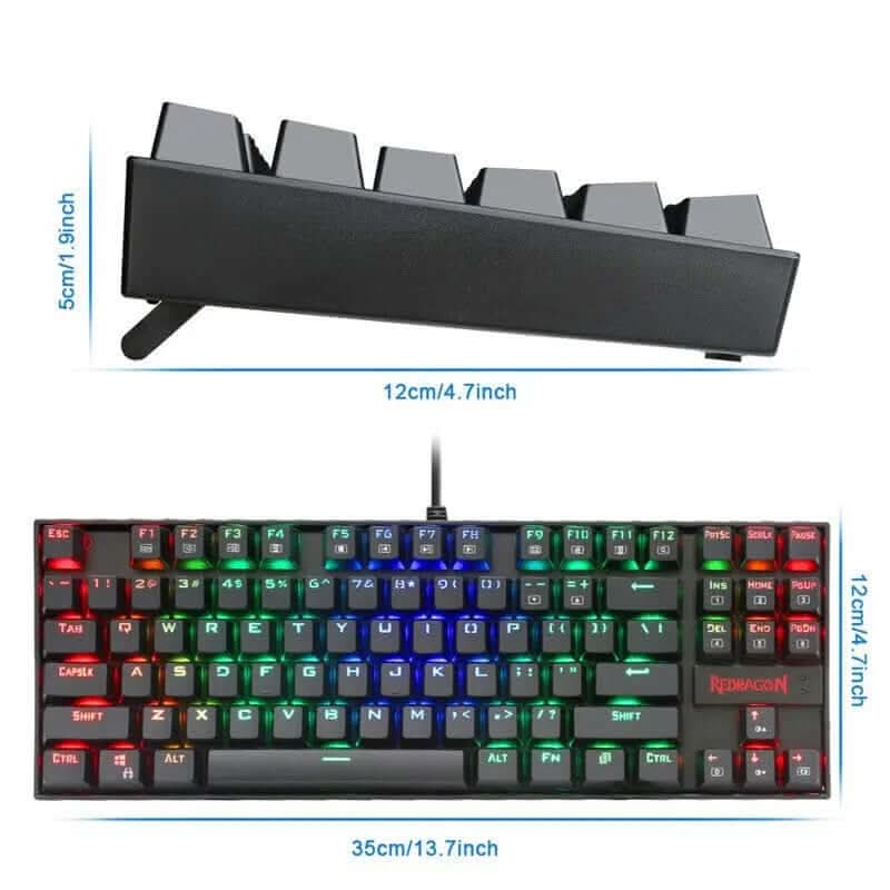 Clavier mécanique filaire monochrome lumineux, 5 pièces Les Visionnaires