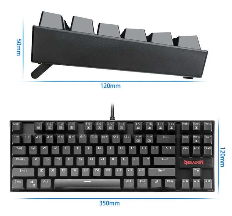 Clavier mécanique filaire monochrome lumineux, 5 pièces Les Visionnaires