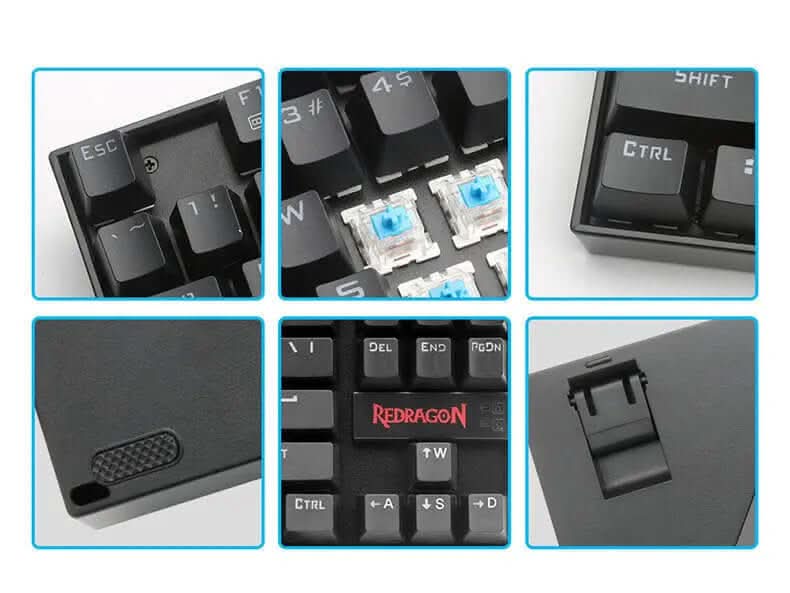 Clavier mécanique filaire monochrome lumineux, 5 pièces Les Visionnaires