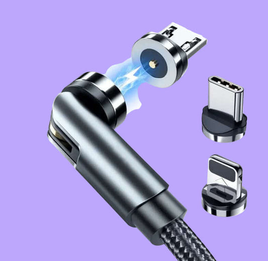 Câble magnétique rotatif 360 degrés USB Type C, câble de charge rapide. Les Visionnaires