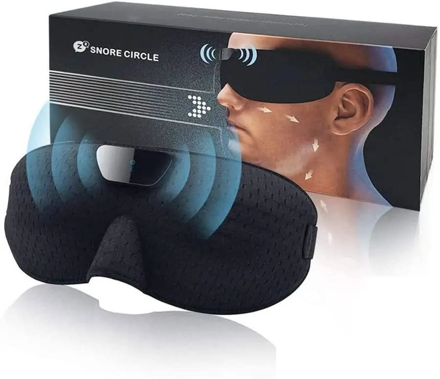 Masque massage haute technologie noir avec vibrations pour relaxation et détente visage