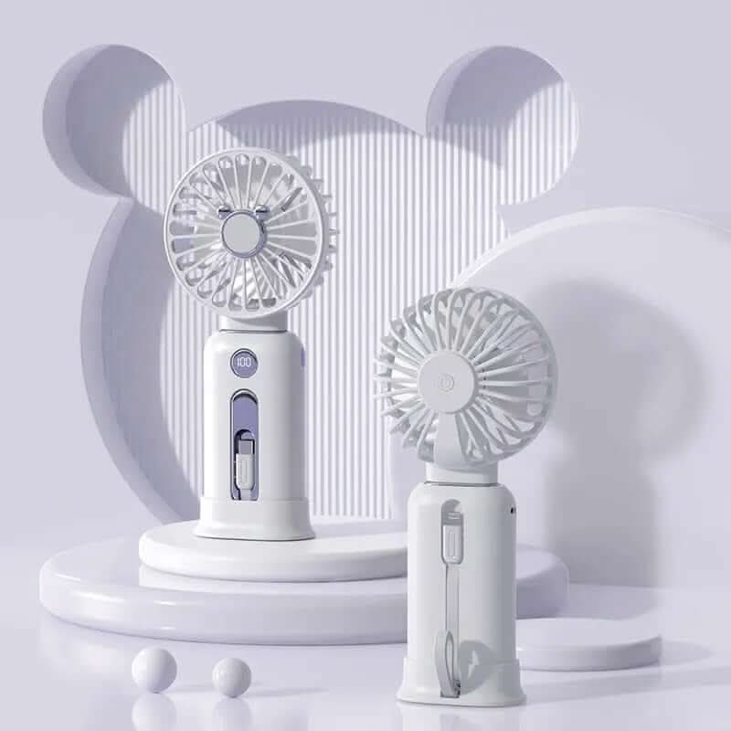 Mini Ventilateur Portable 2-en-1 - rafraîchissant Les Visionnaires