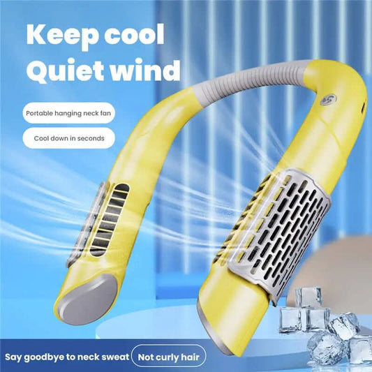 Neck Fan Mini Bladeless Fan USB Rechargeable Fan Mute Sports Fans for Home Outdoor Portable Hanging Fans Air Conditioner Cooler Les Visionnaires