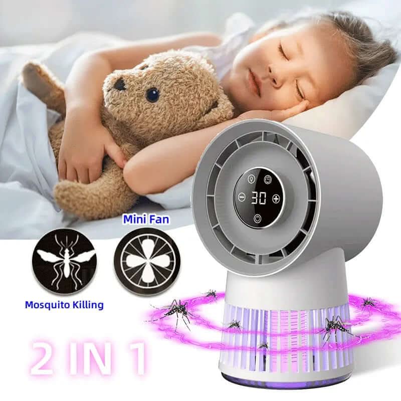 Mini ventilateur de bureau créatif 2 en 1 anti-moustiques Les Visionnaires
