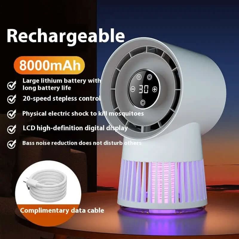 Mini ventilateur de bureau créatif 2 en 1 anti-moustiques Les Visionnaires