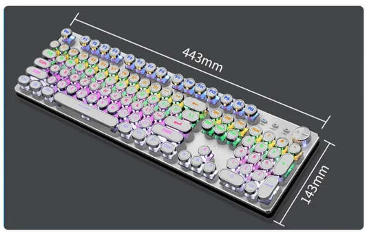 Clavier Mécanique Gaming 104 Touches – Anti-Ghosting et Rétroéclairage LED Les Visionnaires