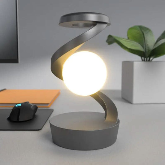 Lampe de bureau rotative en forme de lune avec capteur de charge sans fil, multifonctions Les Visionnaires