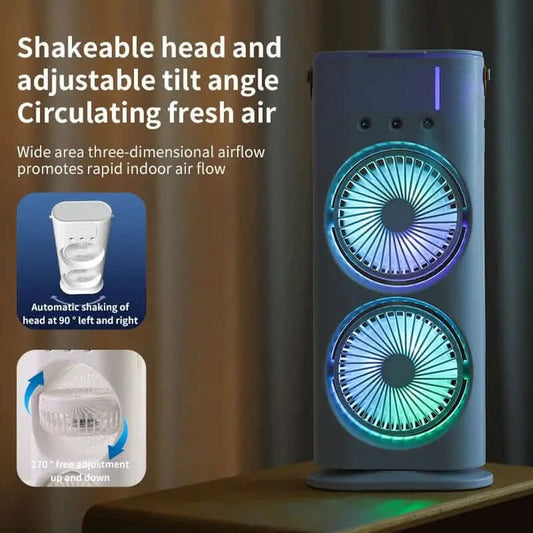 Ventilateur humidificateur portable à double extrémité Les Visionnaires