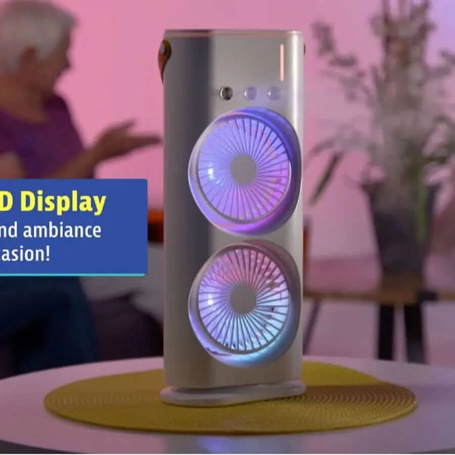 Ventilateur humidificateur portable à double extrémité Les Visionnaires