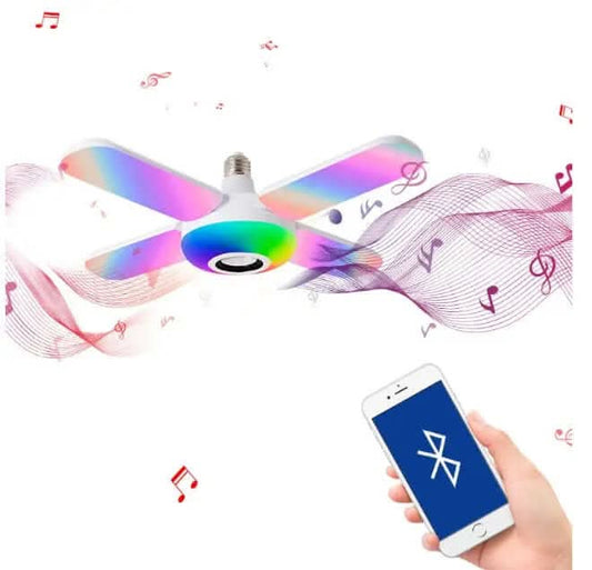 Cette lampe LED Bluetooth à quatre feuilles Les Visionnaires