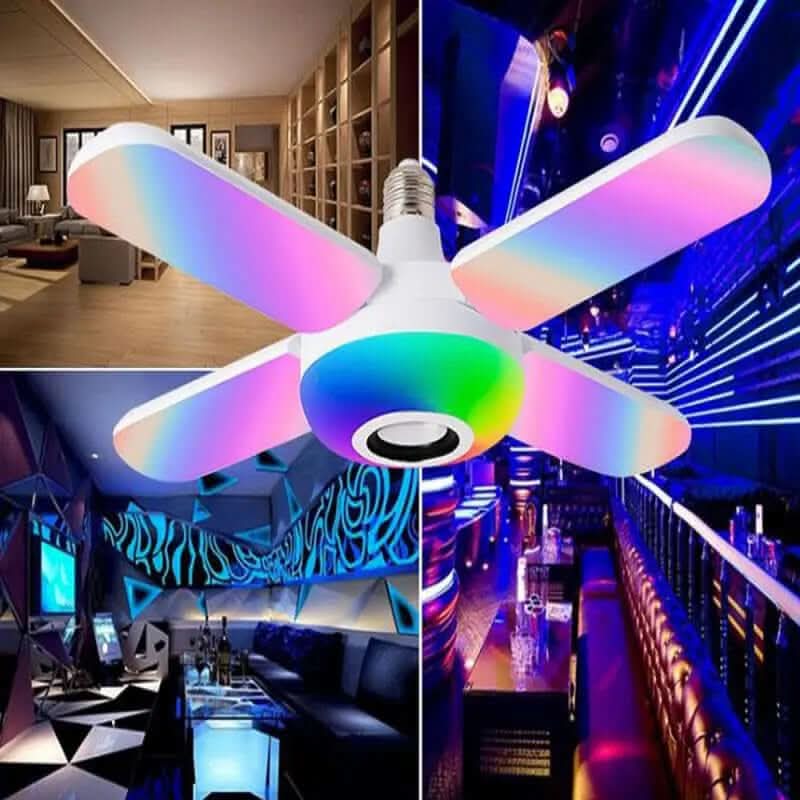 Cette lampe LED Bluetooth à quatre feuilles Les Visionnaires