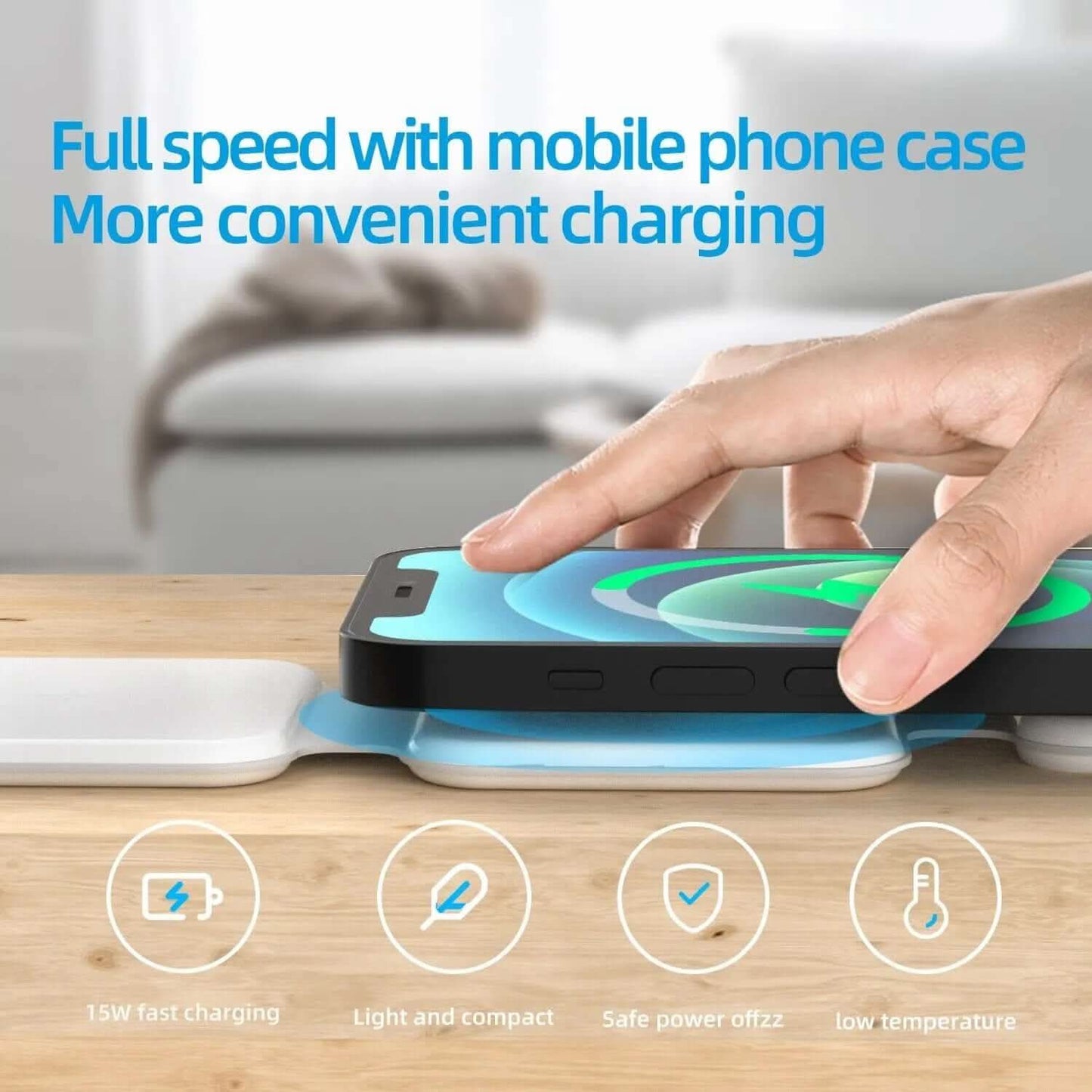 Chargeur sans fil pliable 3 en 1 Les Visionnaires