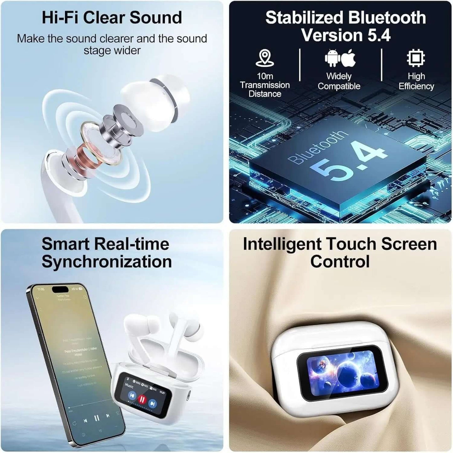 Écouteurs sans fil Bluetooth 5.4 Les Visionnaires