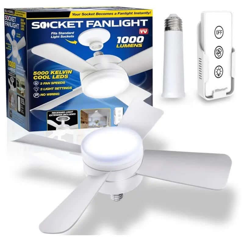 Socket Fan Light avec télécommande Les Visionnaires