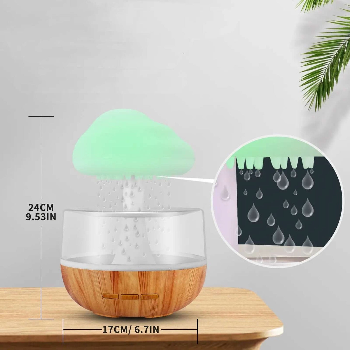 Humidificateur en forme de nuage avec lumière nocturne et diffusion d’huiles essentielles Les Visionnaires