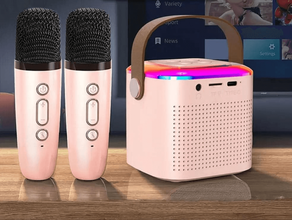 Microphone karaoké, haut-parleur compatible Bluetooth Les Visionnaires