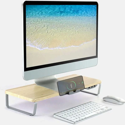 support ergonomique pour moniteur avec ports USB Les Visionnaires