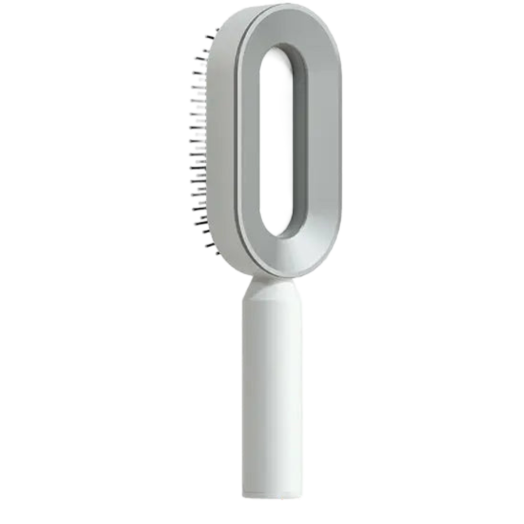 Self-cleaning hairbrush for women