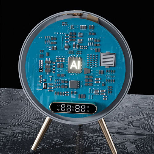 Réveil numérique multifonction LED avec miroir et chargeur sans fil Les Visionnaires