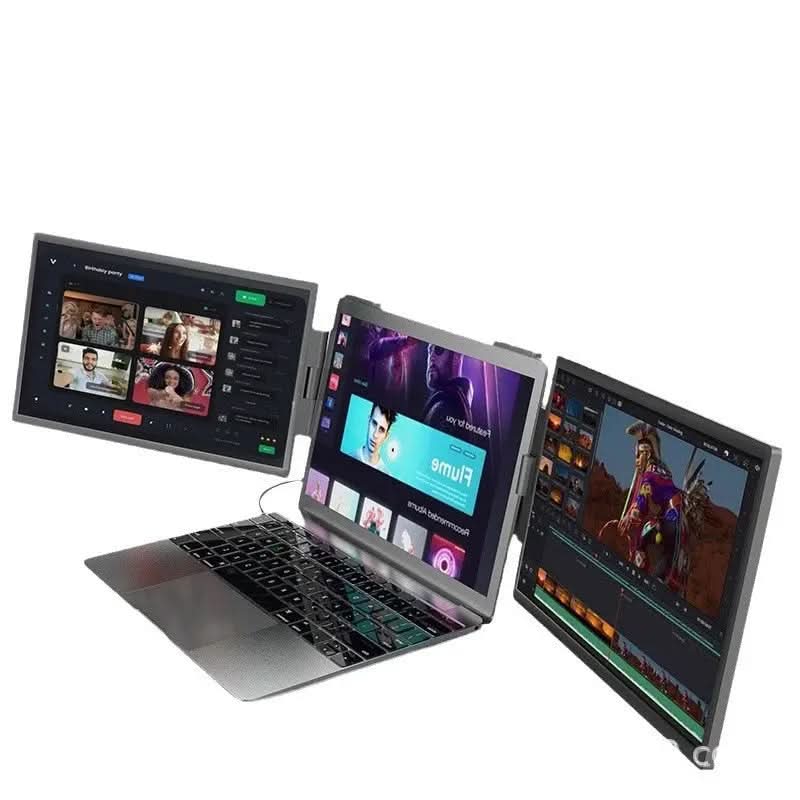 Moniteur portable double écran 14 pouces pour ordinateur portable avec écran d'extension externe mural XLL-Gadgets