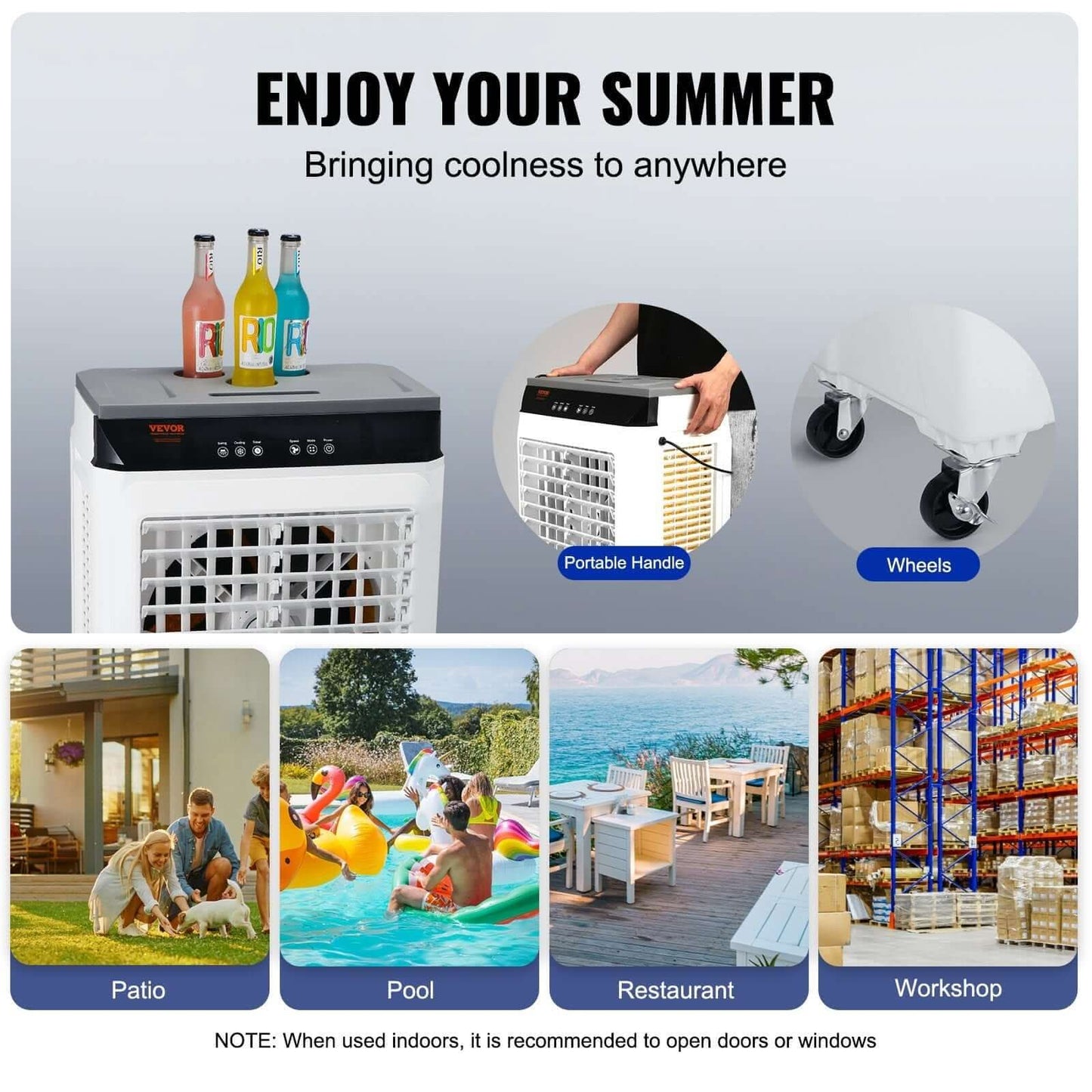 Refroidisseur d'air évaporatif VEVOR 2100 CFM - XLL-Gadgets