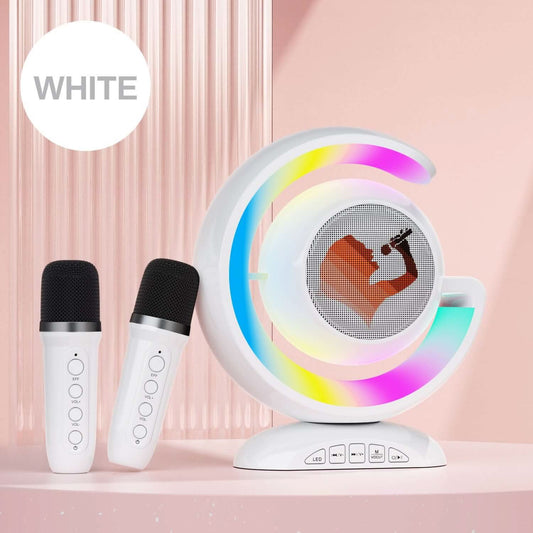 Système audio karaoké Bluetooth avec lumière et microphone pour bureau - XLL-Gadgets