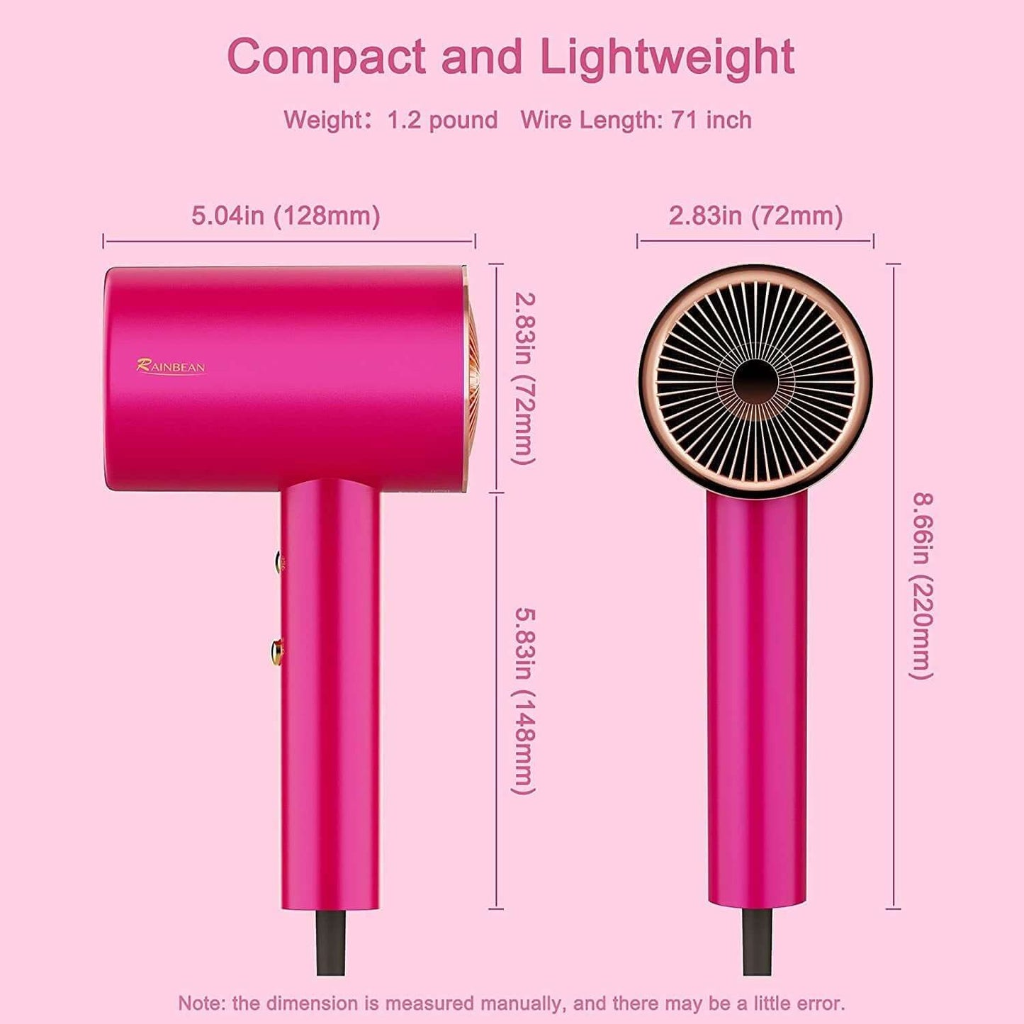 Sèche-cheveux Ionique 1800W - XLL-Gadgets