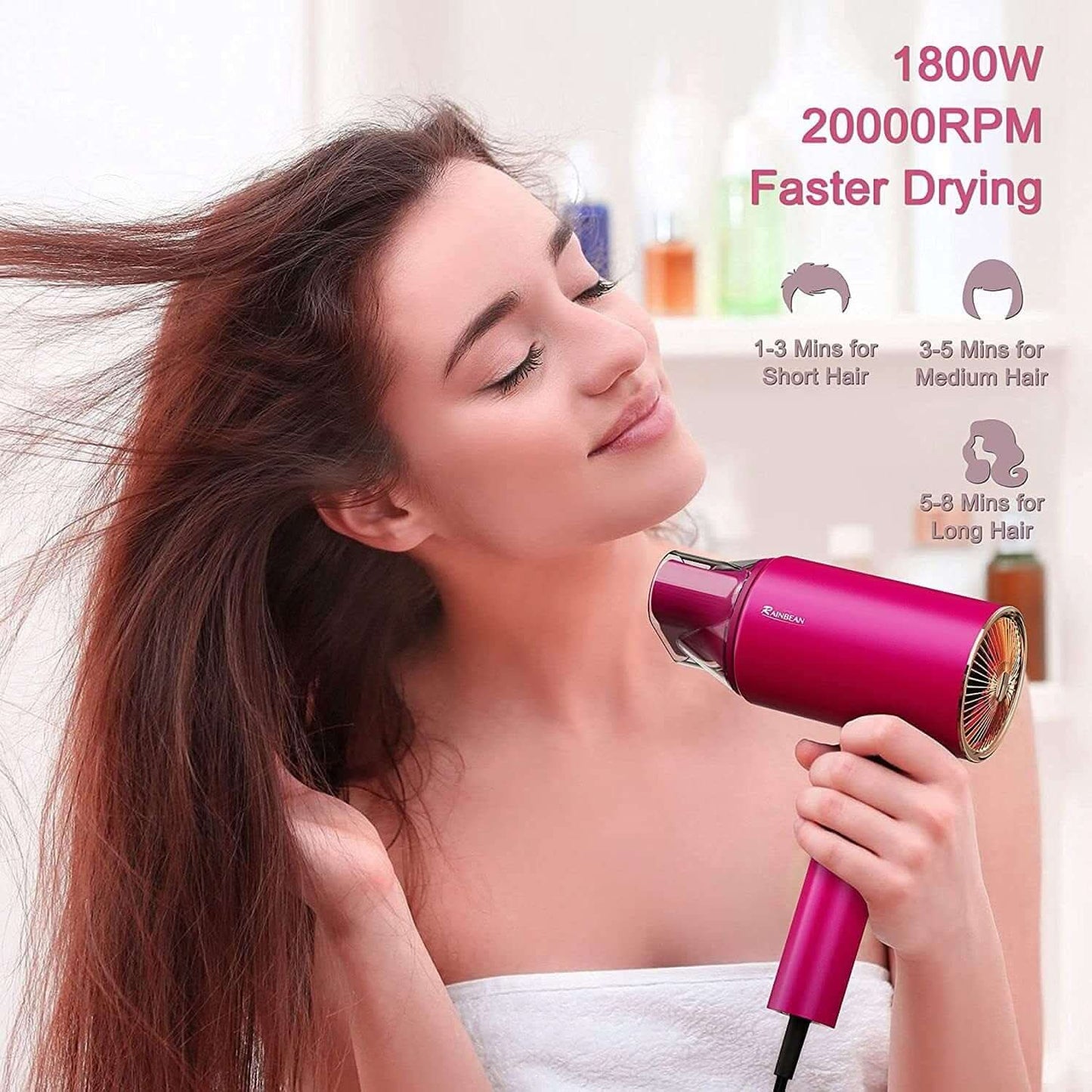 Sèche-cheveux Ionique 1800W - XLL-Gadgets
