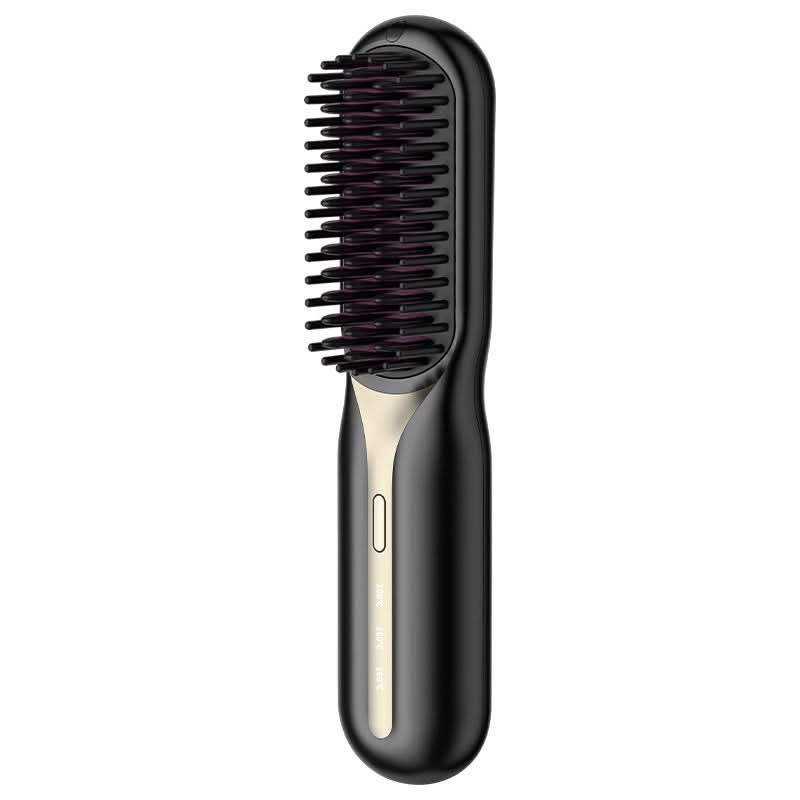 Brosse lissante sans fil – rechargeable, anti-frisottis, peigne chauffant 3 vitesses