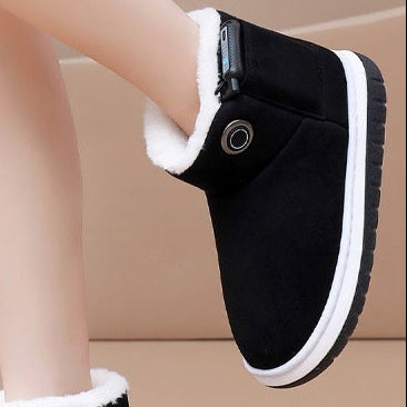 Chaussons chauffants électriques en coton – recharge USB, chaleur douce, usage maison et bureau, design hiver