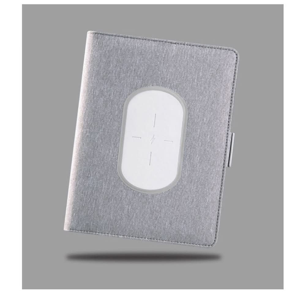 Carnet multifonction avec chargeur sans fil – organiseur A5, recharge mobile