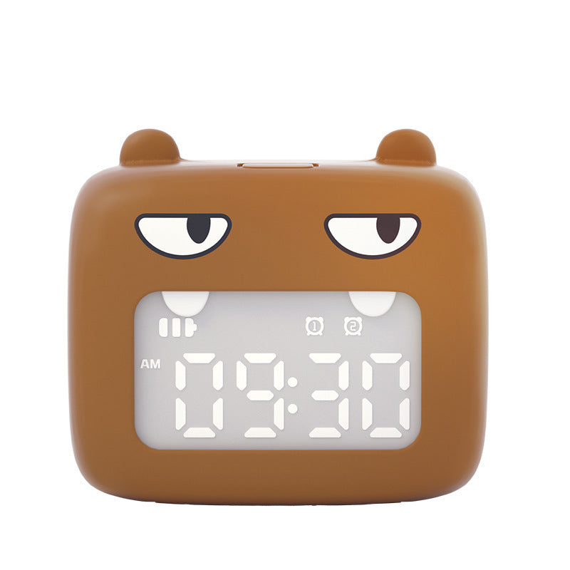 Réveil enfant silencieux – Design mignon, silicone doux, idéal pour chambre et bureau